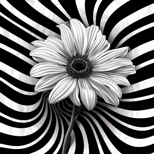 angelchovski A flower in a black and white striped pattern wi 1bf1d485 780c 43de 83fc 2396840c0445 0