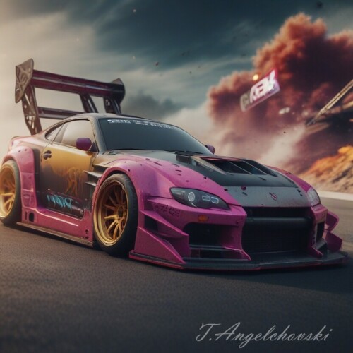 Default Drift transform car Solid backgroud 0