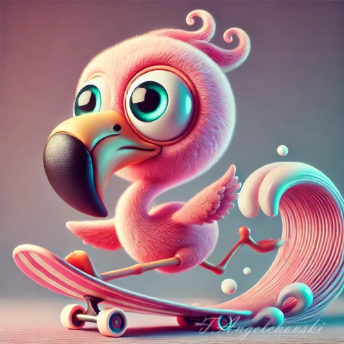 A stunning image of a cute adorable wacky flamingo